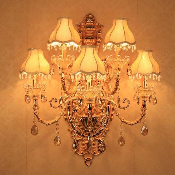 pcs el lobby gold wall sconces large crystal lamp modern cloth living room project villa ktv led fixture lamps
pcs el lobby gold wall sconces large crystal lamp modern cloth living room project villa ktv led fixture lamps