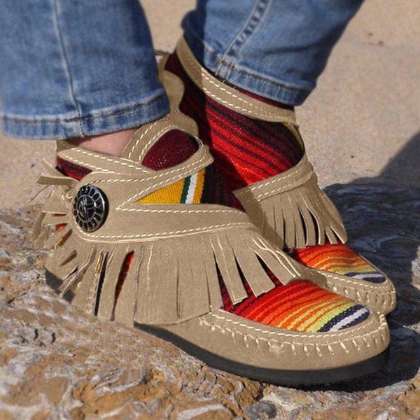 boots retro women ankle fringe flat winter/autumn shoes ladies patchwork round toe back strap mix color casual female striped, Black
boots retro women ankle fringe flat winter/autumn shoes ladies patchwork round toe back strap mix color casual female striped, Black