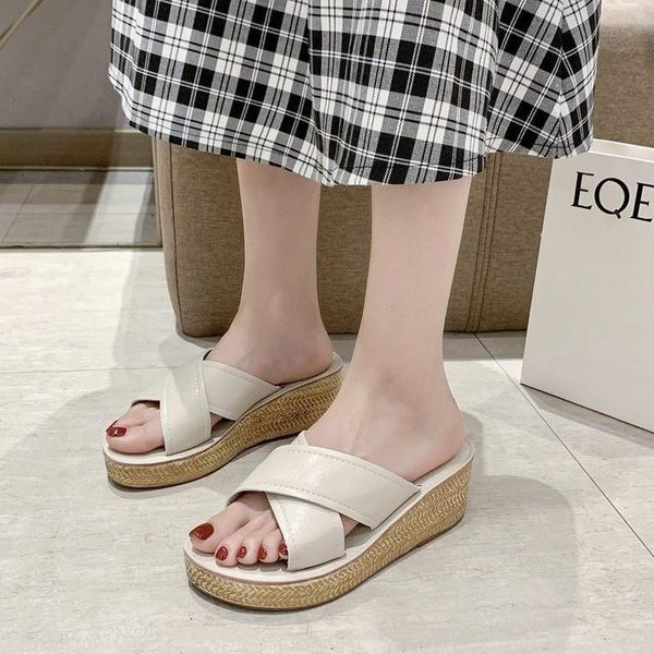 fashion summer womens sandals comfortable wedge straw bottom ladies shoe cross tie leisure female beach shoes mujer slippers, Black
fashion summer womens sandals comfortable wedge straw bottom ladies shoe cross tie leisure female beach shoes mujer slippers, Black