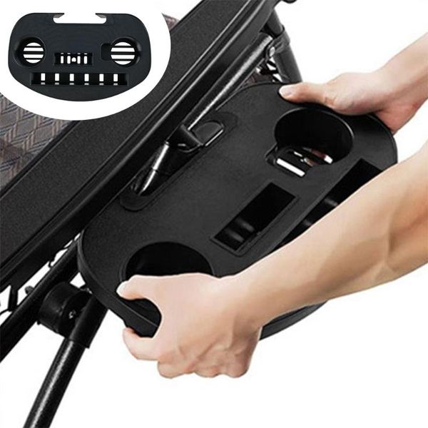 camp furniture black folding chair cup holder tray garden outdoor camping recliner tool(only tray)