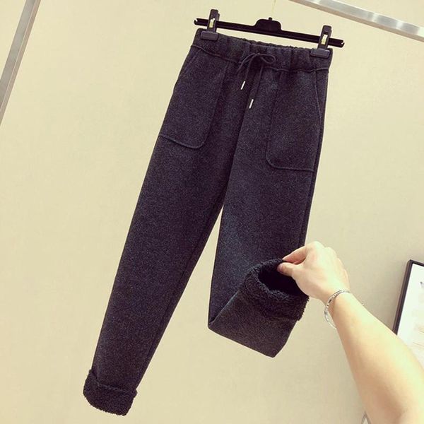women's pants & capris women casual winter solid color high waist thick keep warm loose long female korean fashion sweatpants, Black;white
women's pants & capris women casual winter solid color high waist thick keep warm loose long female korean fashion sweatpants, Black;white