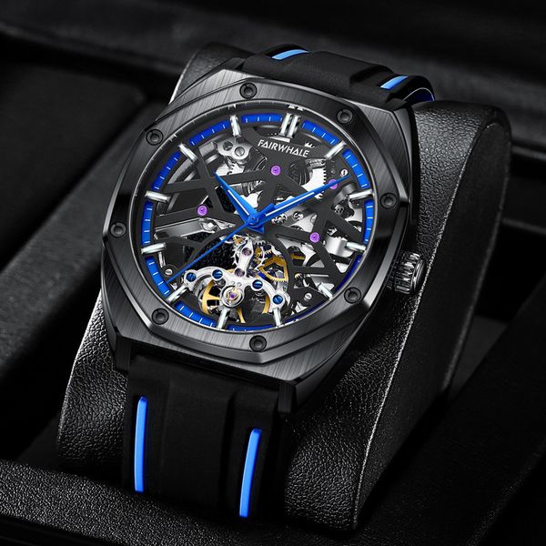 mark huafei double-sided hollow out perspective men's sports waterproof tour-billon full-automatic mechanical watch, Slivery;brown
mark huafei double-sided hollow out perspective men's sports waterproof tour-billon full-automatic mechanical watch, Slivery;brown
