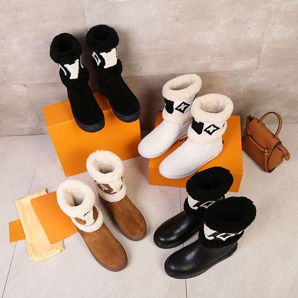 women designe boots winter snow boots suede real fur slides leather waterproof winter warm knee high boots brand fashion luxury designer sho, Black
women designe boots winter snow boots suede real fur slides leather waterproof winter warm knee high boots brand fashion luxury designer sho, Black