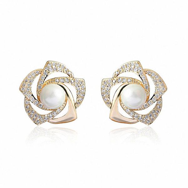 stud fashion cute exquisite flower pearl earrings trendy romantic zircon earring for women wedding party jewelry gifts le1454, Golden;silver
stud fashion cute exquisite flower pearl earrings trendy romantic zircon earring for women wedding party jewelry gifts le1454, Golden;silver