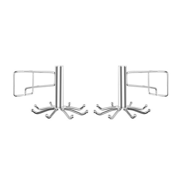 hooks & rails 2 pcs 360 degrees rotating wall hook waterproof self adhesive 8-claw storage for kitchen bathroom
hooks & rails 2 pcs 360 degrees rotating wall hook waterproof self adhesive 8-claw storage for kitchen bathroom