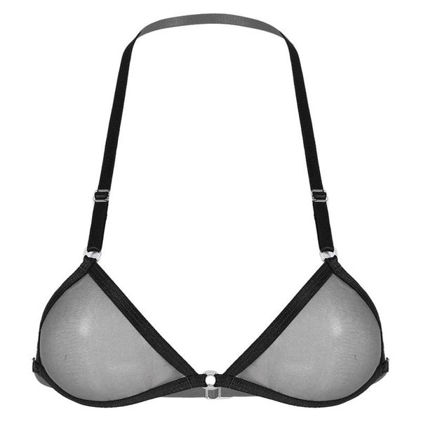bras for women sheer see-through mesh bra adjustable straps halter unlined wireless brassiere underwear bikini, Red;black
bras for women sheer see-through mesh bra adjustable straps halter unlined wireless brassiere underwear bikini, Red;black