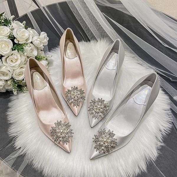 dress shoes large size 42 43 women wedding satin champagne bridesmaid heels pearl white ladies bridal high female, Black
dress shoes large size 42 43 women wedding satin champagne bridesmaid heels pearl white ladies bridal high female, Black