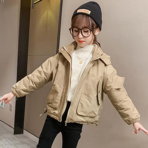 down coat teen kids fall winter high collar windproof short children plus velvet parka girls daily simplicity elegant clothes warm, Blue;gray
down coat teen kids fall winter high collar windproof short children plus velvet parka girls daily simplicity elegant clothes warm, Blue;gray