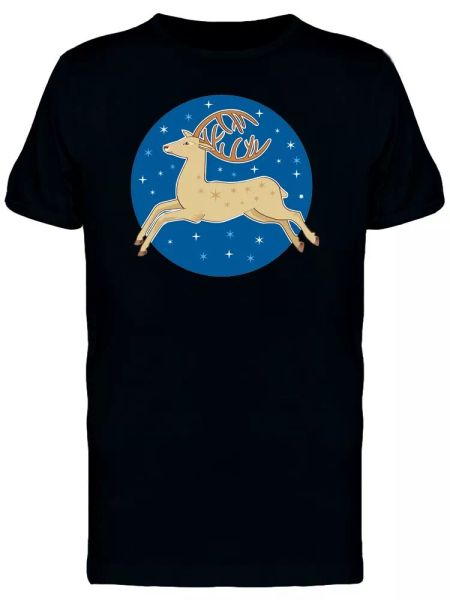 running christmas deer men's tee -image by shutterstock, White;black
running christmas deer men's tee -image by shutterstock, White;black