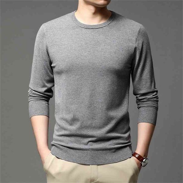 autumn men's round neck knitted pullover business casual solid color sweater bottoming shirt male brand clothes 210918, White;black
autumn men's round neck knitted pullover business casual solid color sweater bottoming shirt male brand clothes 210918, White;black