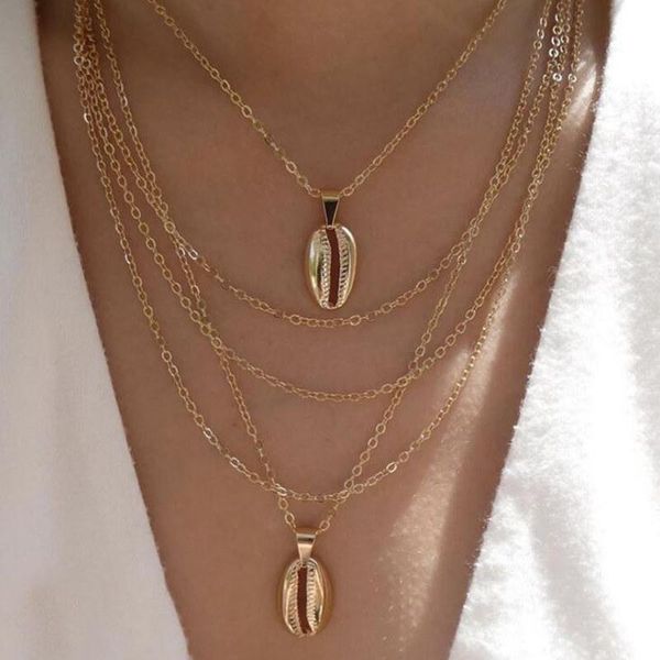 pendant necklaces bohemian fashion beach shell necklace set female creative gold chain multilayer clavicle simple party jewelry, Silver
pendant necklaces bohemian fashion beach shell necklace set female creative gold chain multilayer clavicle simple party jewelry, Silver