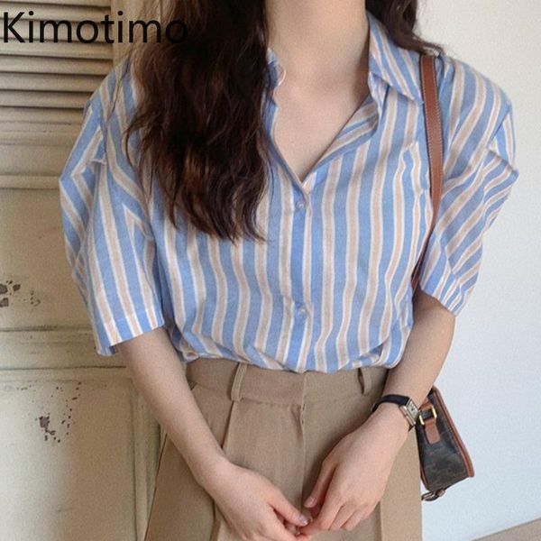 women's blouses & shirts kimotimo striped button up shirt women korean chic turn-down collar casual summer loose all-match short sleeve, White
women's blouses & shirts kimotimo striped button up shirt women korean chic turn-down collar casual summer loose all-match short sleeve, White
