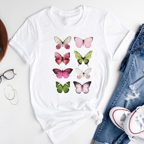 women's t-shirt women graphic butterfly cute 90s lovely fashion print short sleeve summer female clothes tees tshirt, White
women's t-shirt women graphic butterfly cute 90s lovely fashion print short sleeve summer female clothes tees tshirt, White