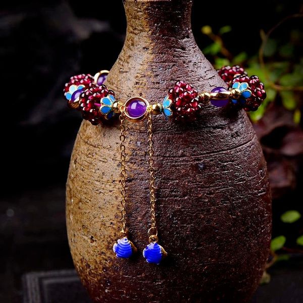 beaded, strands bohemia cute natural garnet stone ethnic bracelet multi-circle pomegranate multicolor hand-knitted charming, Black
beaded, strands bohemia cute natural garnet stone ethnic bracelet multi-circle pomegranate multicolor hand-knitted charming, Black