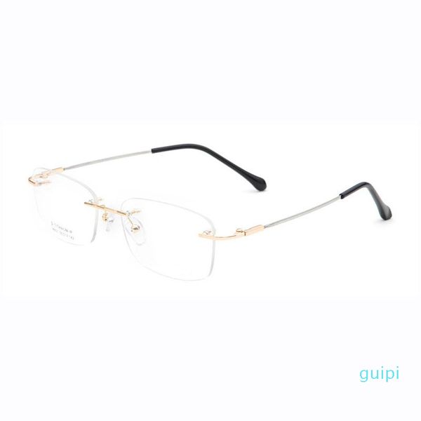 rimless metal frame glasses for man ultra light and flexible square shape lenses business style myopia eyewears, Black 
rimless metal frame glasses for man ultra light and flexible square shape lenses business style myopia eyewears, Black