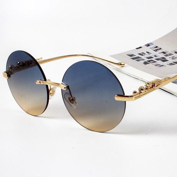sunglasses unique leopard leg for men vintage alloy rimless round pilot sun glasses women gradient eyewear, White;black
sunglasses unique leopard leg for men vintage alloy rimless round pilot sun glasses women gradient eyewear, White;black