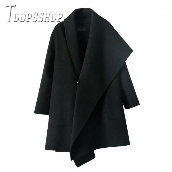 black color irregular women woolen coat female cardigan fashion solid lapel outerwear women's wool & blends
black color irregular women woolen coat female cardigan fashion solid lapel outerwear women's wool & blends