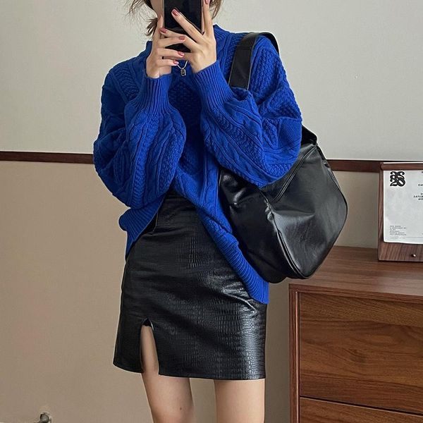women's sweaters twist pullover sweater womanhood casual chic autumn long sleeve coat, White;black
women's sweaters twist pullover sweater womanhood casual chic autumn long sleeve coat, White;black