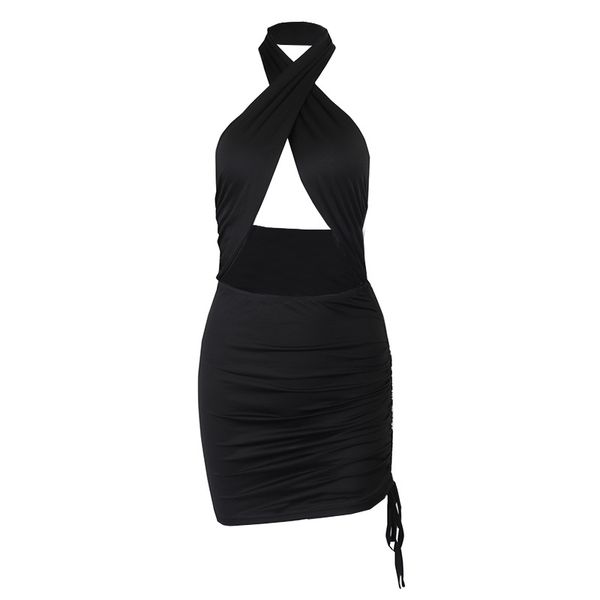 casual dresses fashion solid color backless slim-necked buttoned-up halter dress for summer, Black;gray
casual dresses fashion solid color backless slim-necked buttoned-up halter dress for summer, Black;gray