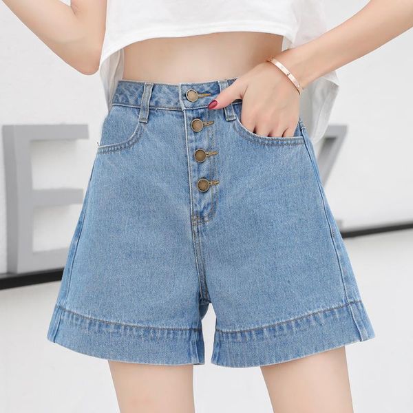 women's jeans denim shorts high waist winter style summer thin loose a-line pants, Blue
women's jeans denim shorts high waist winter style summer thin loose a-line pants, Blue