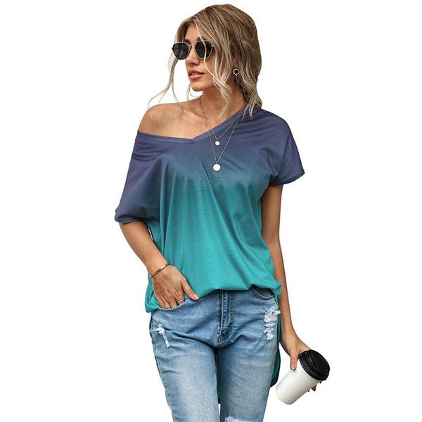 women's short-sleeved tie-dye long t-shirt 2021 summer loose casual fashion female v-neck femme mujer, White
women's short-sleeved tie-dye long t-shirt 2021 summer loose casual fashion female v-neck femme mujer, White