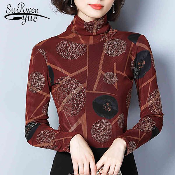 fashion elegant women printing casual clothing turtleneck long sleeve slim blouses plus size 5673 50 210508, White
fashion elegant women printing casual clothing turtleneck long sleeve slim blouses plus size 5673 50 210508, White