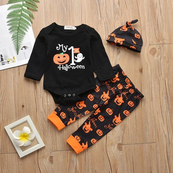 clothing sets 0-24m infant baby girls boys halloween clothes set letter print long sleeve bodysuit romper pumpkin pants hat outfits 3pcs, White
clothing sets 0-24m infant baby girls boys halloween clothes set letter print long sleeve bodysuit romper pumpkin pants hat outfits 3pcs, White