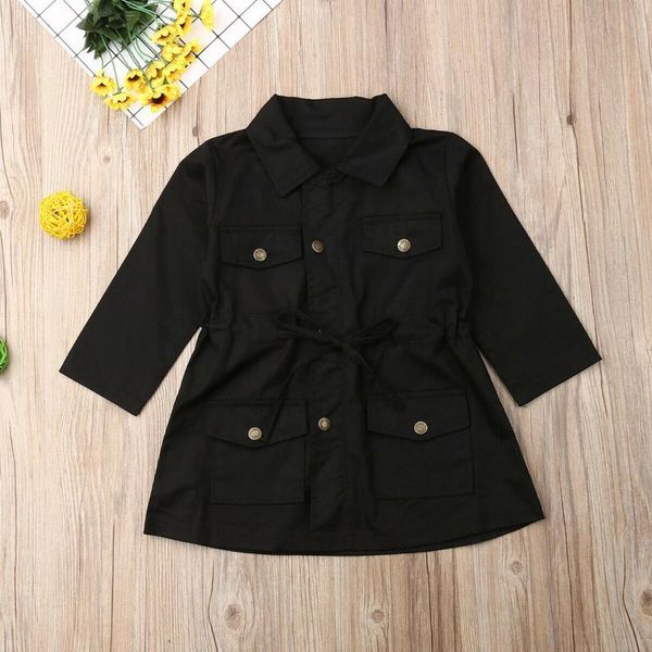fashion kids girls fall lapel horn long sleeve windbreakers child casual coats england style trench for 2 to 7 year coat, Blue;gray
fashion kids girls fall lapel horn long sleeve windbreakers child casual coats england style trench for 2 to 7 year coat, Blue;gray