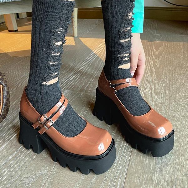 dress shoes leather single women's thick heel mary janes small shoe square toe platform brand women buckle zapatos mujer, Black
dress shoes leather single women's thick heel mary janes small shoe square toe platform brand women buckle zapatos mujer, Black