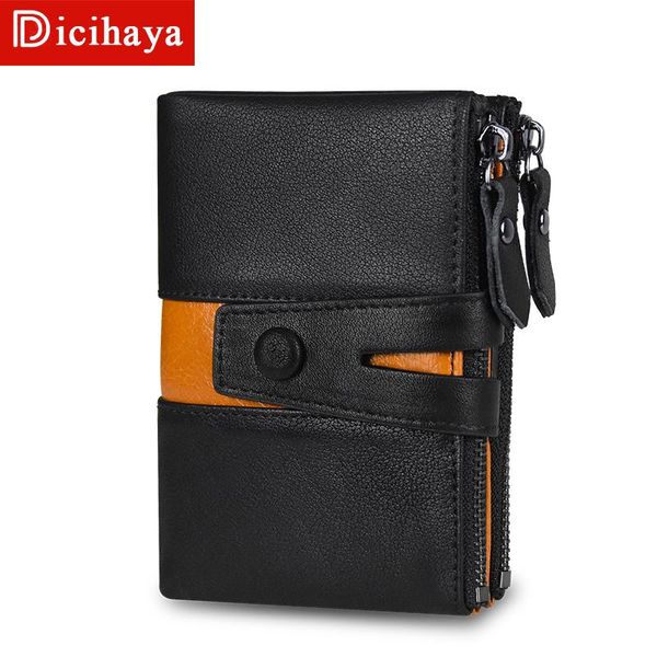wallets dicihaya genuine leather men's short wallet rfid men small zipper contrast color casual business card retro purse, Red;black
wallets dicihaya genuine leather men's short wallet rfid men small zipper contrast color casual business card retro purse, Red;black