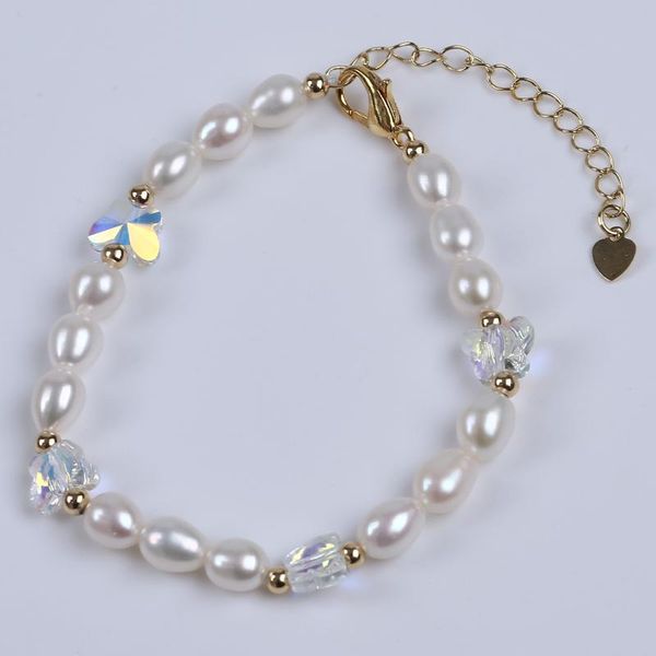 beaded, strands 5-6mm gold plated tiny rice natural freshwater pearl bead bracelet with butterfly promotion gift wholesale price, Black
beaded, strands 5-6mm gold plated tiny rice natural freshwater pearl bead bracelet with butterfly promotion gift wholesale price, Black