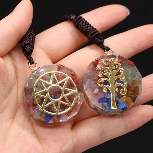 pendant necklaces trendy 7 chakras natural stone chip gravel penant necklace energy healing reiki lucky semi-precious charms jewelry gift, Silver
pendant necklaces trendy 7 chakras natural stone chip gravel penant necklace energy healing reiki lucky semi-precious charms jewelry gift, Silver
