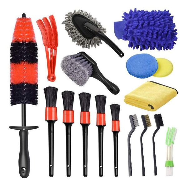car sponge 17pcs detailing brush set auto cleaning accessories kit with brushes wire air conditioning wash
car sponge 17pcs detailing brush set auto cleaning accessories kit with brushes wire air conditioning wash
