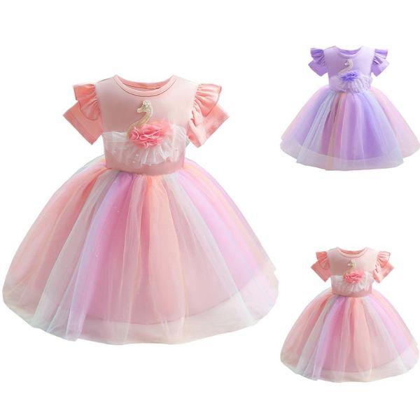 girl's dresses toddler girls kids rainbow swan princess dress birthday party lace tutu children summer casual outwearing a-line, Red;yellow
girl's dresses toddler girls kids rainbow swan princess dress birthday party lace tutu children summer casual outwearing a-line, Red;yellow