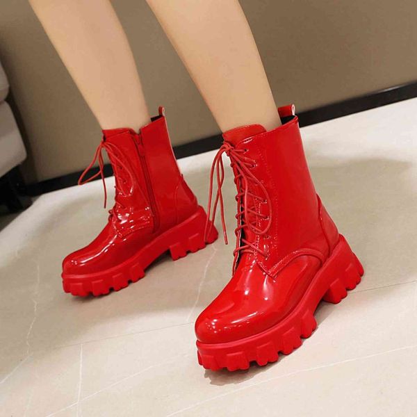 dress shoes women boots patent leather platform brand ankle fashion high heel autumn winter warm black red 7x94
dress shoes women boots patent leather platform brand ankle fashion high heel autumn winter warm black red 7x94