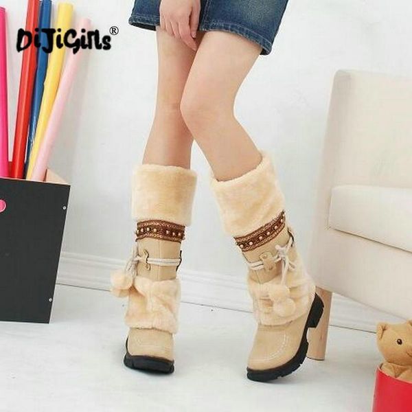 boots winter warm thickened fur high heel women shoes fashion long snow size 35-43 drop, Black
boots winter warm thickened fur high heel women shoes fashion long snow size 35-43 drop, Black