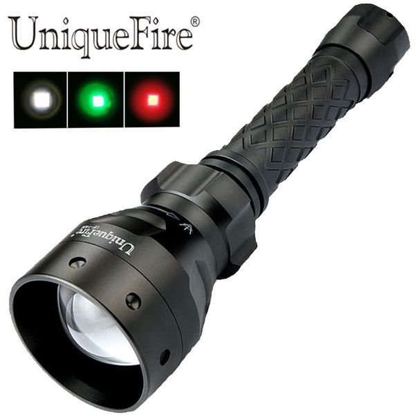 flashlights torches uniquefire uf-1405 xp-e green/red/white light led with 67mm convex portable zoom torch for camping, fishing, hunting
flashlights torches uniquefire uf-1405 xp-e green/red/white light led with 67mm convex portable zoom torch for camping, fishing, hunting