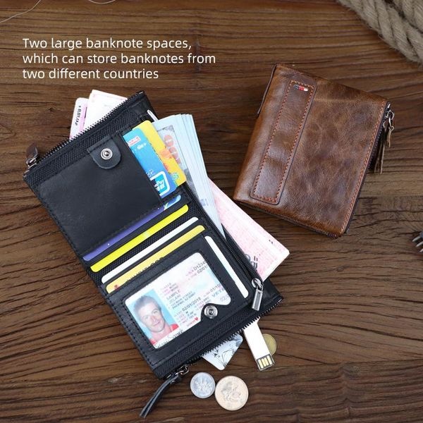 anti nfc & rfid genuine leather men's wallet handmade soft double coin zipper pocket multi-function card slots short wallets, Red;black
anti nfc & rfid genuine leather men's wallet handmade soft double coin zipper pocket multi-function card slots short wallets, Red;black