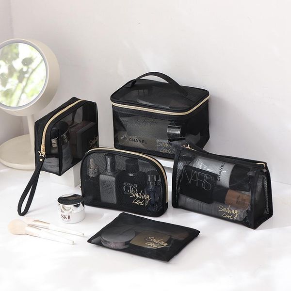 storage bags black mesh cosmetic bag women travel casual zipper make up case organizer makeup pouch toiletry beauty wash kit
storage bags black mesh cosmetic bag women travel casual zipper make up case organizer makeup pouch toiletry beauty wash kit