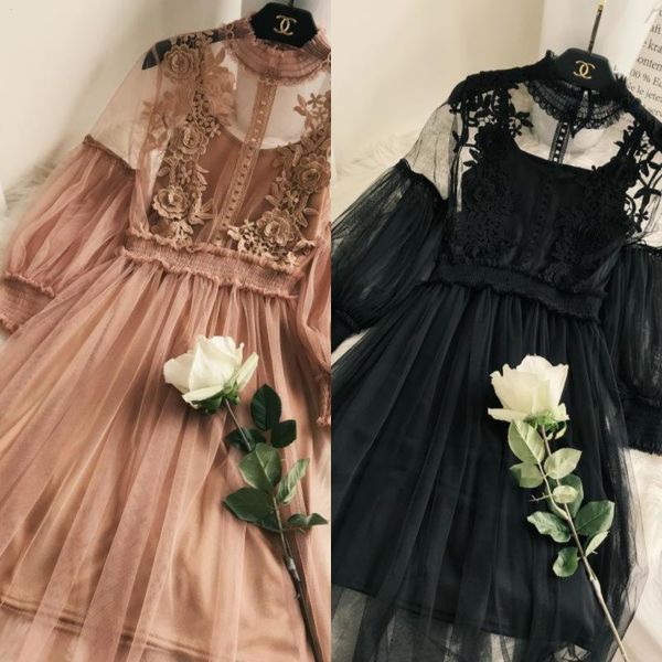 casual dresses summer sweet stand neck lantern sleeve queen dress women elegant korea hollow lace modern lady prom night, Black;gray
casual dresses summer sweet stand neck lantern sleeve queen dress women elegant korea hollow lace modern lady prom night, Black;gray