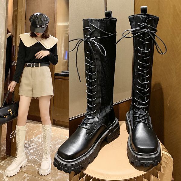 2022 fashion chunky platform boots women autumn winter thick bottom long boots woman black pu leather knee high botas
2022 fashion chunky platform boots women autumn winter thick bottom long boots woman black pu leather knee high botas