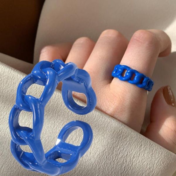 cluster rings fashion colorful geometric twist chain open set for women girls candy color hand-painted knuckle jewelry, Golden;silver
cluster rings fashion colorful geometric twist chain open set for women girls candy color hand-painted knuckle jewelry, Golden;silver
