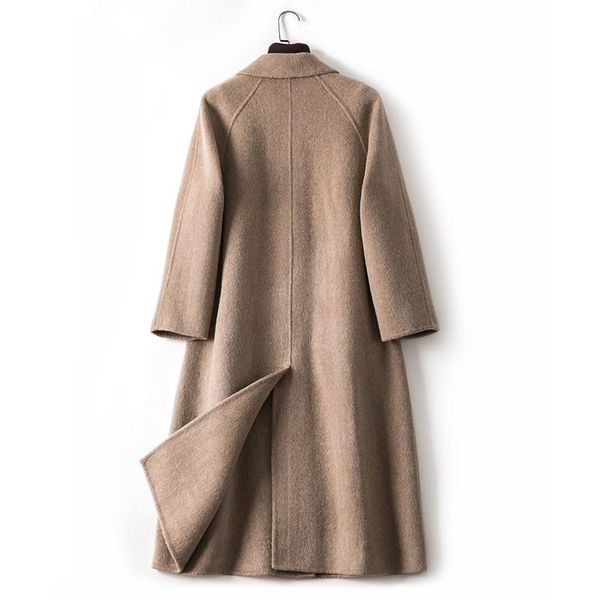 women's wool & blends winter women coat 2021 double-sided single-breasted cashmere woolen jacket casual overcoat long outerwear m225, Black
women's wool & blends winter women coat 2021 double-sided single-breasted cashmere woolen jacket casual overcoat long outerwear m225, Black