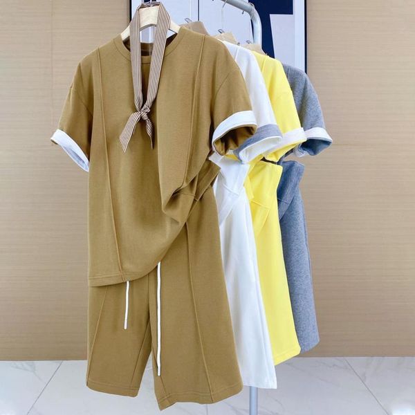 women's tracksuits sports casual cotton tracksuit women loose two piece set tshirt + shorts suit fashion knee-length sets, Gray
women's tracksuits sports casual cotton tracksuit women loose two piece set tshirt + shorts suit fashion knee-length sets, Gray