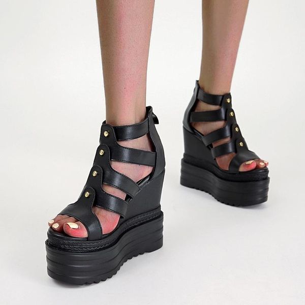 sandals 2021 women summer luxury design 13cm high heels fashion wedges rivet rome 6cm platform casual black zipper prom shoes
sandals 2021 women summer luxury design 13cm high heels fashion wedges rivet rome 6cm platform casual black zipper prom shoes
