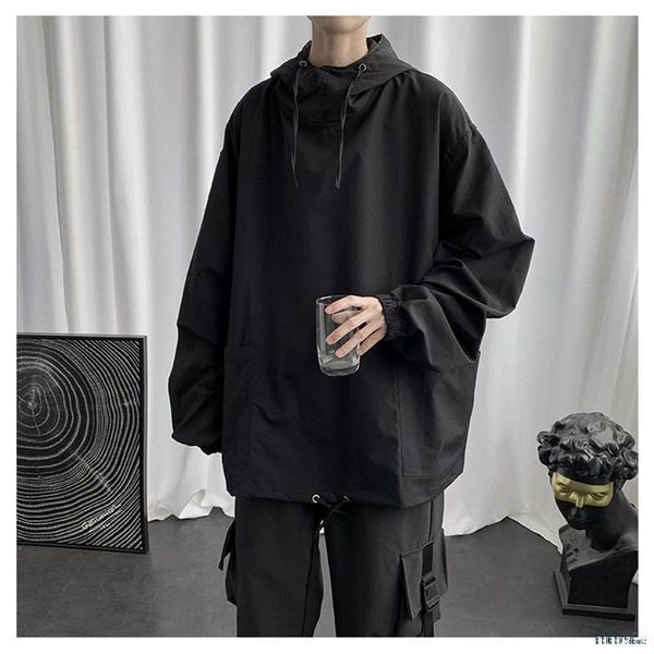 men's jackets solid color autumn oversize mens jacket hooded drawstring overall loose harajuku hip hop pullovers fashion clothing, Black;brown
men's jackets solid color autumn oversize mens jacket hooded drawstring overall loose harajuku hip hop pullovers fashion clothing, Black;brown