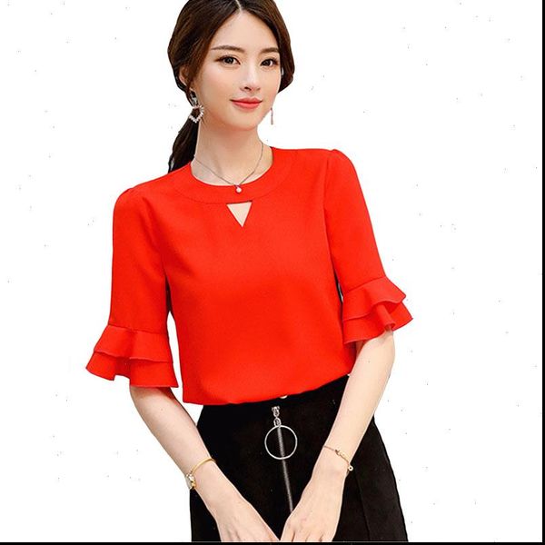 chiffon spring summer fashion ruffles womens shirt short sleeve white elegant office blusas mujer top
chiffon spring summer fashion ruffles womens shirt short sleeve white elegant office blusas mujer top