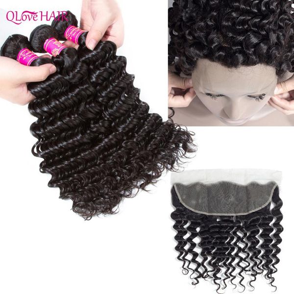 human hair bulks qlove deep wave with frontal bundles lace closure chinese remy baby, Black
human hair bulks qlove deep wave with frontal bundles lace closure chinese remy baby, Black
