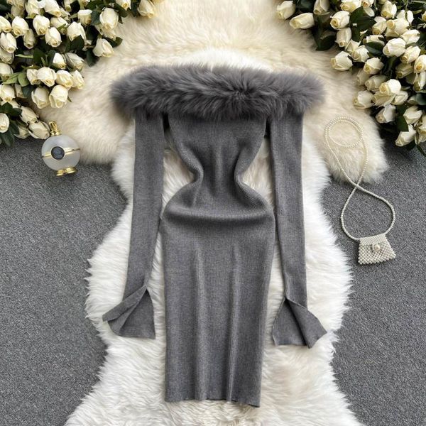 casual dresses female fashion knitted dress design split long sleeve slash neck slim bodycon autumn winter sweater, Black;gray
casual dresses female fashion knitted dress design split long sleeve slash neck slim bodycon autumn winter sweater, Black;gray