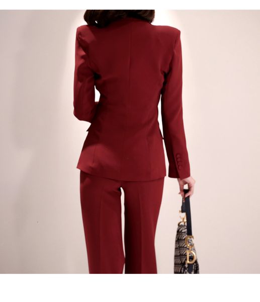 women's two piece pants fashion office ladies 2 set women suits fall winter elegant double-breasted red blazer + high waist tr, White
women's two piece pants fashion office ladies 2 set women suits fall winter elegant double-breasted red blazer + high waist tr, White